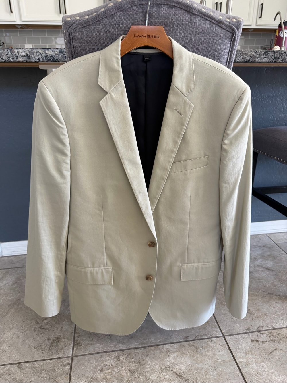 J.Crew Men’s Beige Cotton Suit Blazer/Sport Coat